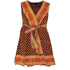 Anna Sui 100% silk wrap dress size xs